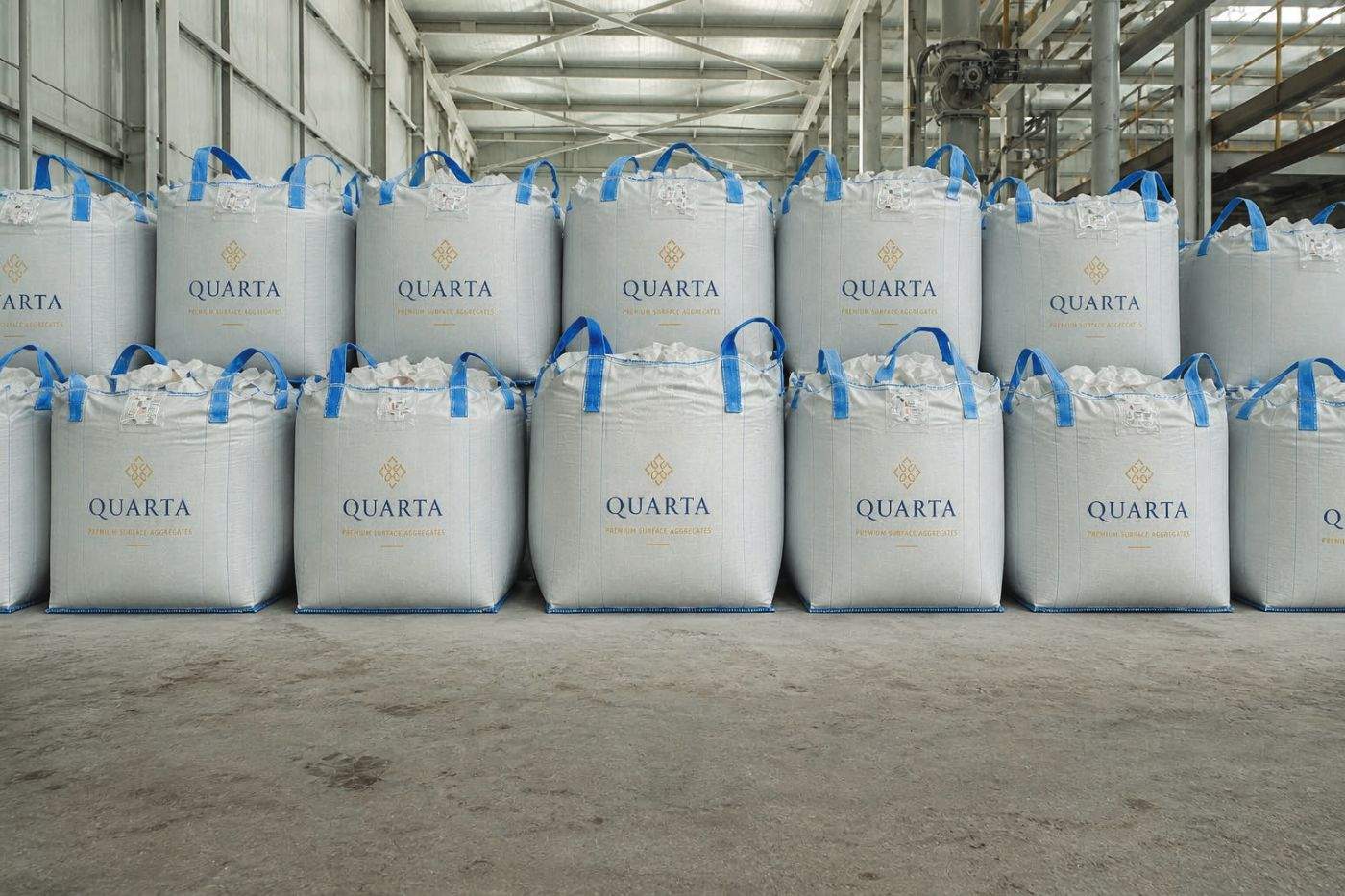 Quarta FIBC bulk bags staged in the warehouse