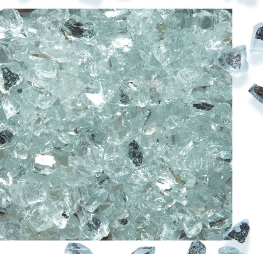 Macro photograph of decorative glass aggregate